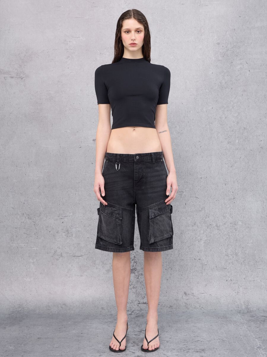 Black Mock Neck T-shirt_2