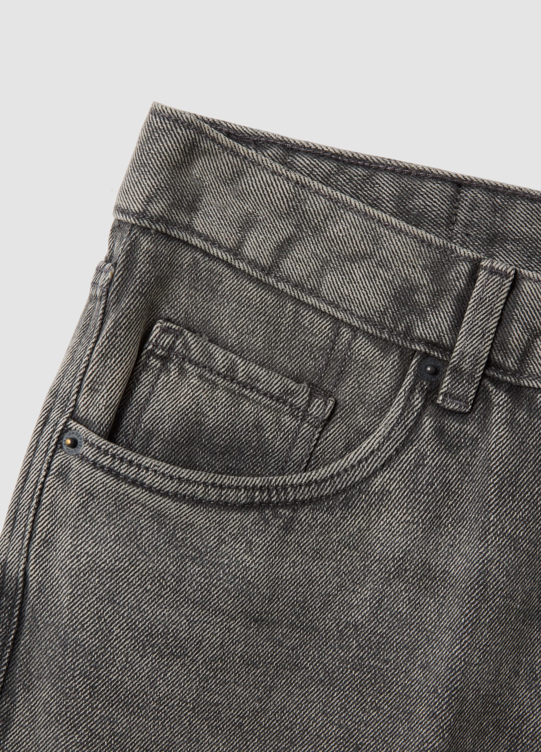 Grey regular-fit jeans in a cotton, lyocell and viscose blend