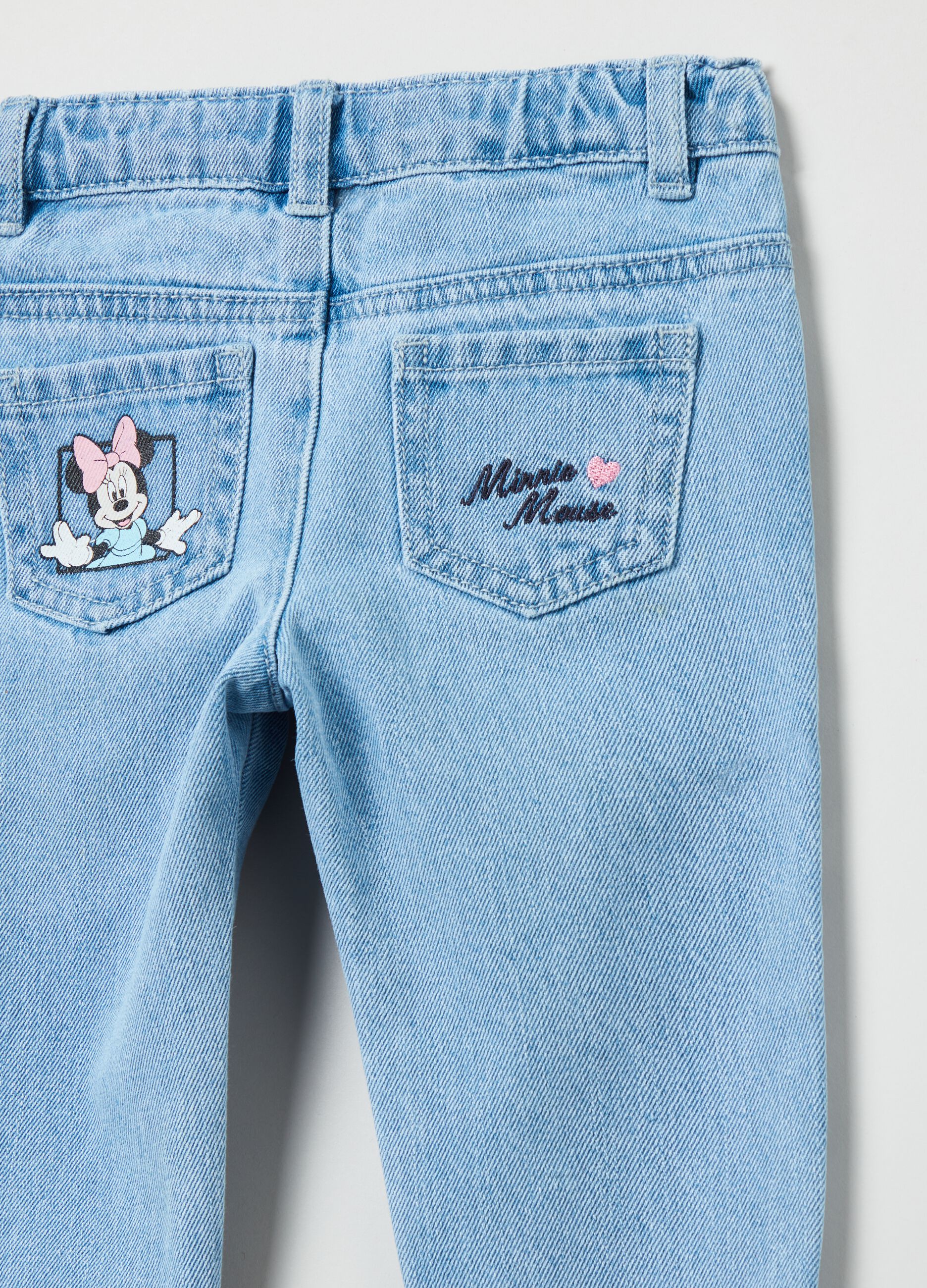 Jeans cinque tasche con stampa Minnie_2