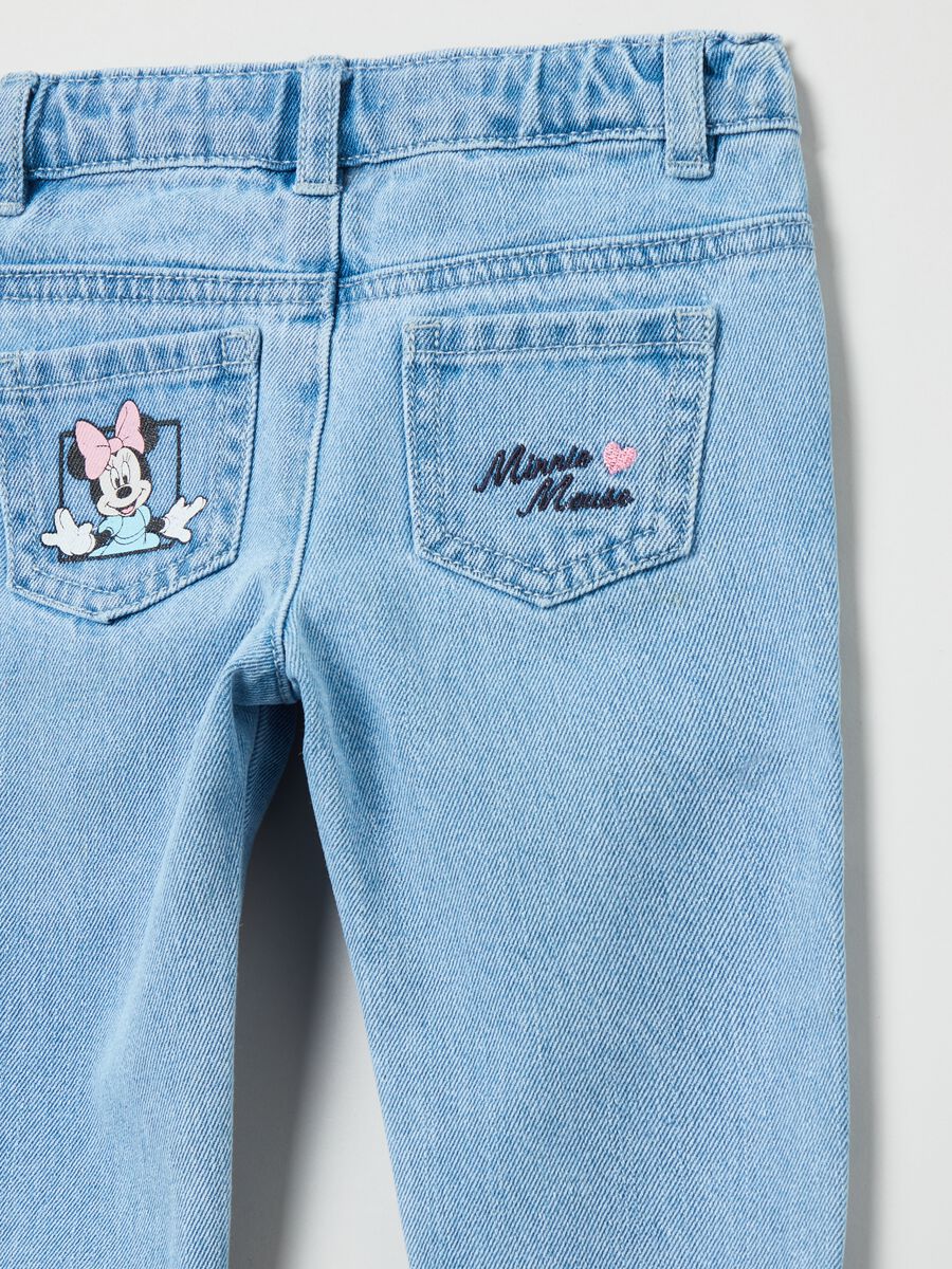 Jeans cinque tasche con stampa Minnie_2