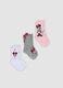 3-pack of Minnie print stretch organic cotton midi socks_0