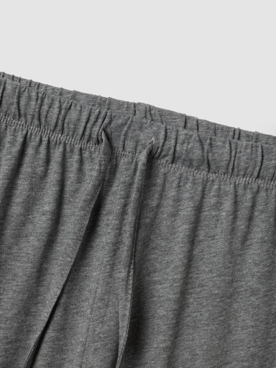 Pantaloni pigiama grigi in misto cotone viscosa_5