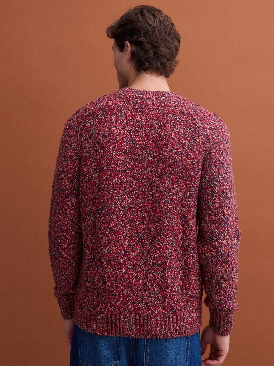 Maglione girocollo multicolor in misto lana regular fit_3