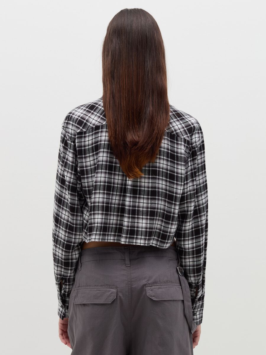 Camicia crop in flanella check_2