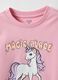 Girl's pink pure cotton top regular fit with print_2