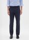 Pantaloni in cotone elasticizzato blu slim fit_1
