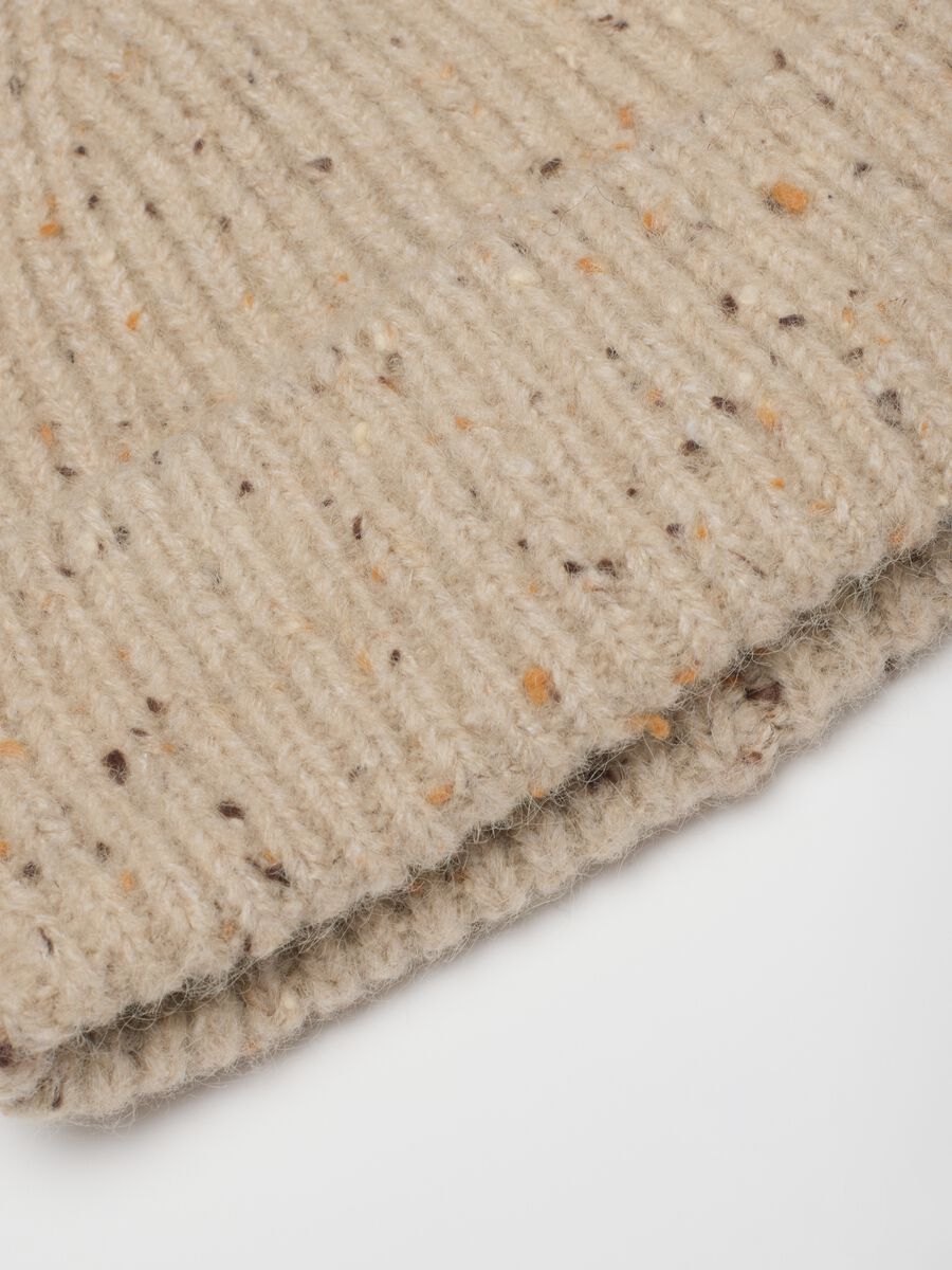 Berretto in misto lana beige_2