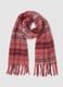 Multicolour chequered wool blend scarf with fringes_0