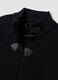 Cardigan nero in misto viscosa con alamari regular fit_1
