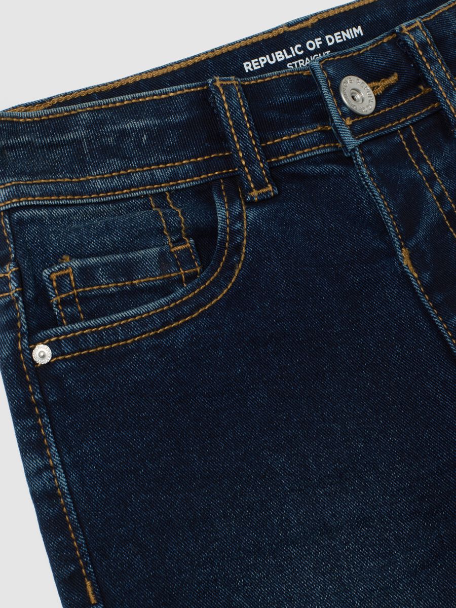 Children's regular fit blue denim jeans_2