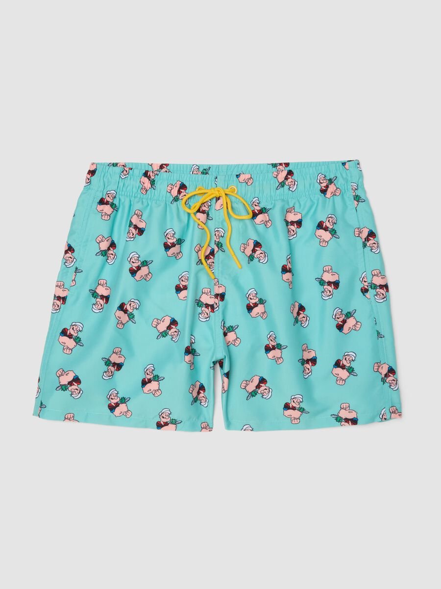 Boxer da mare azzurri con stampe Popeye_4