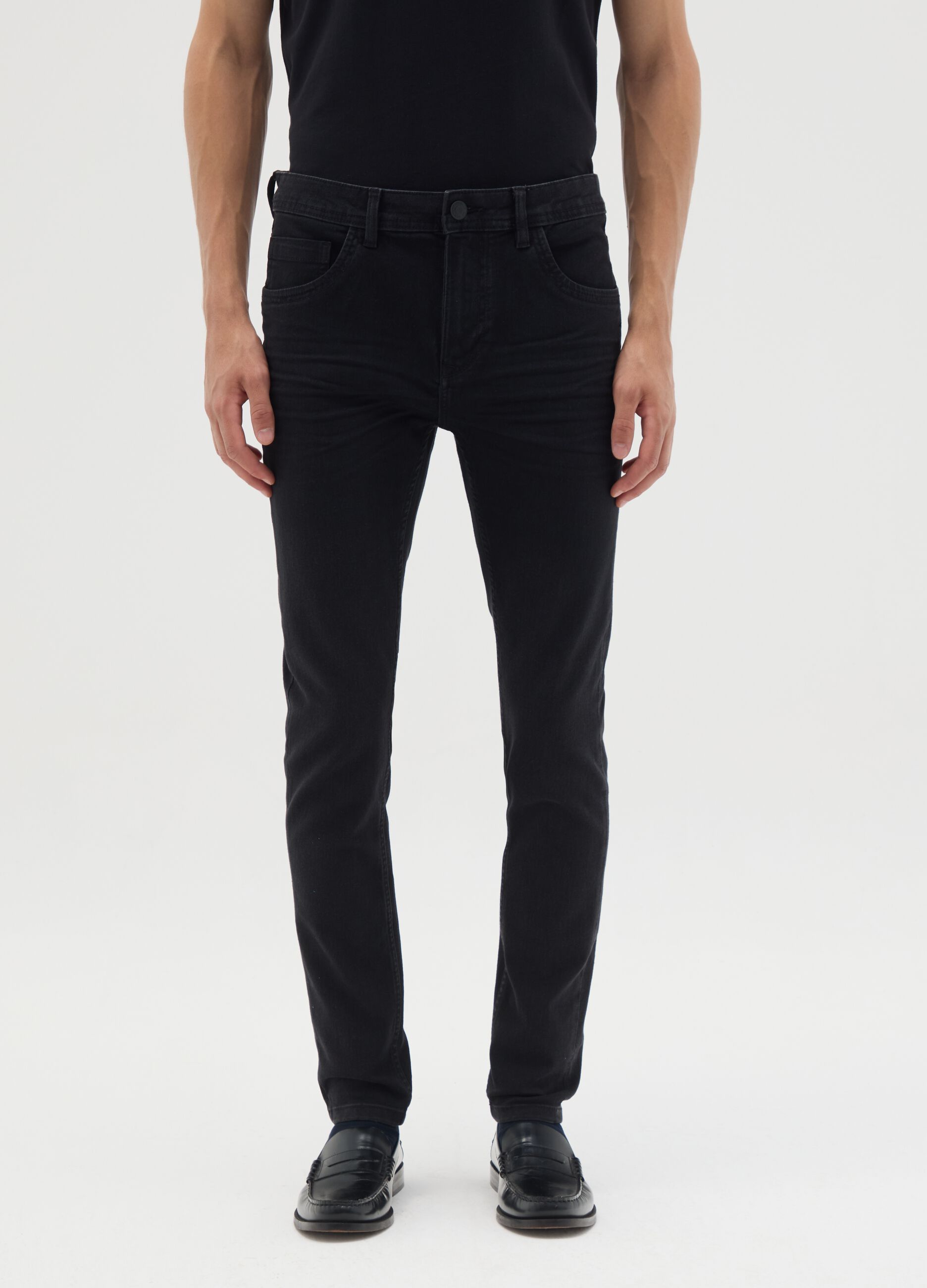 Men's Super Skinny Black Denim Jeans