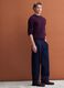 Pullover viola in pura lana a girocollo regular fit_1