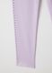Purple cotton girl's leggings with rhinestones_3