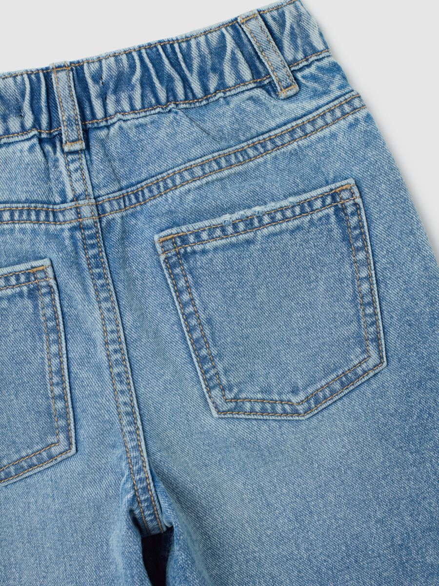 Wide denim jeans for girls_3