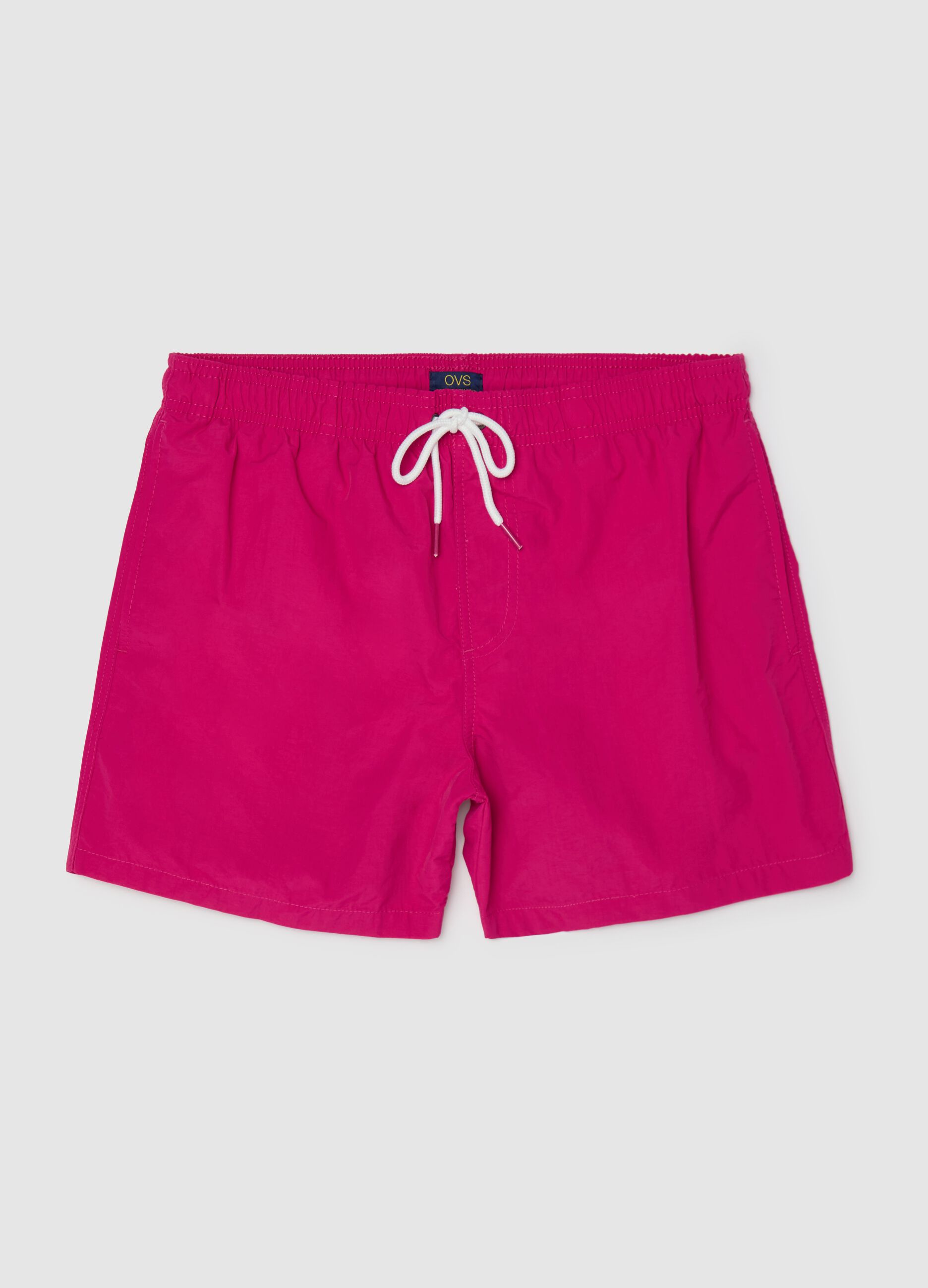 Boxer da uomo in puro nylon rosa regular fit