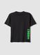 Kids&rsquo; black pure cotton Minecraft oversized-fit T-shirt_1