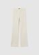 Girls' white stretch cotton flare treggings_0