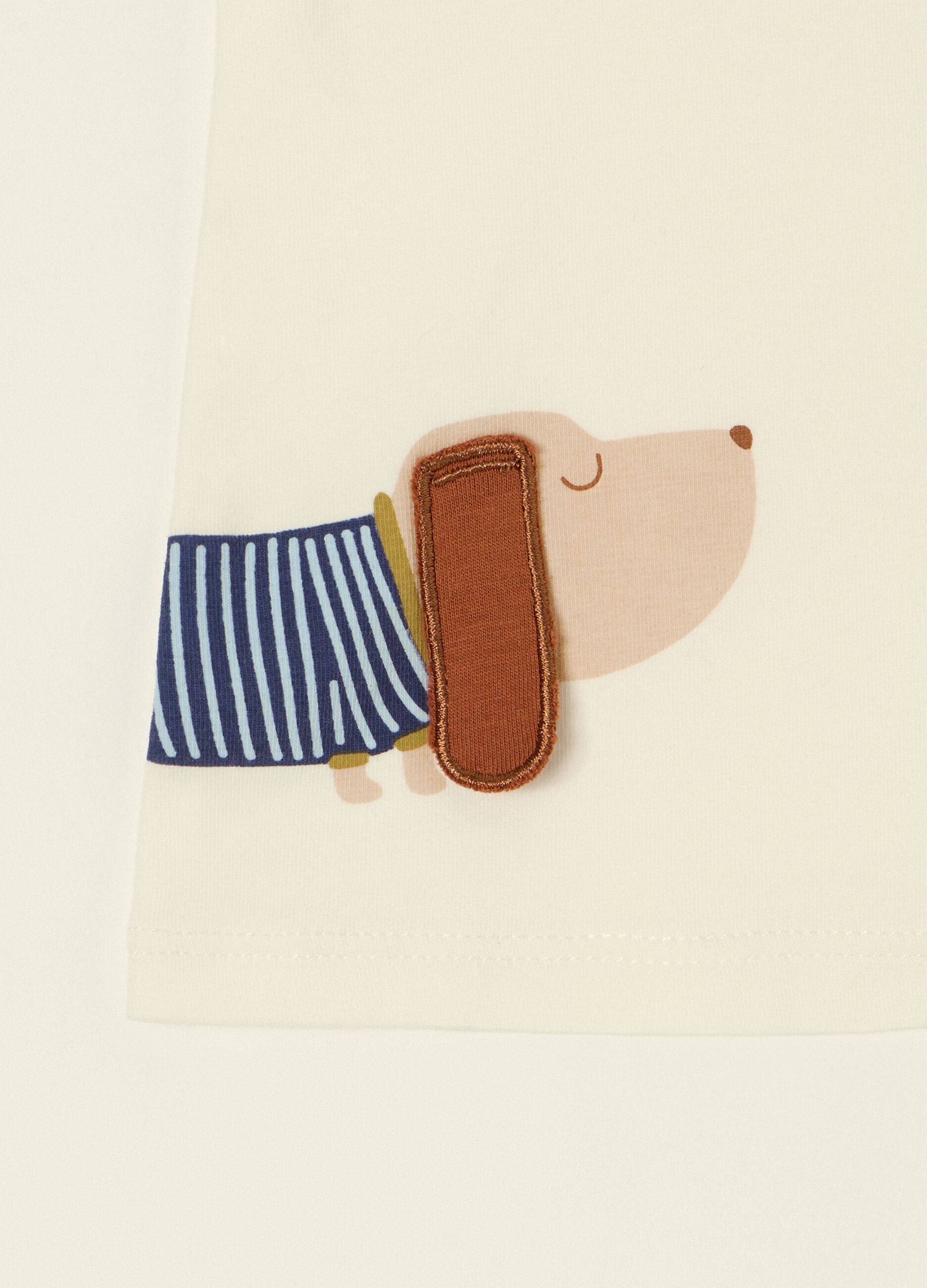 Multicolour baby set with print in stretch cotton