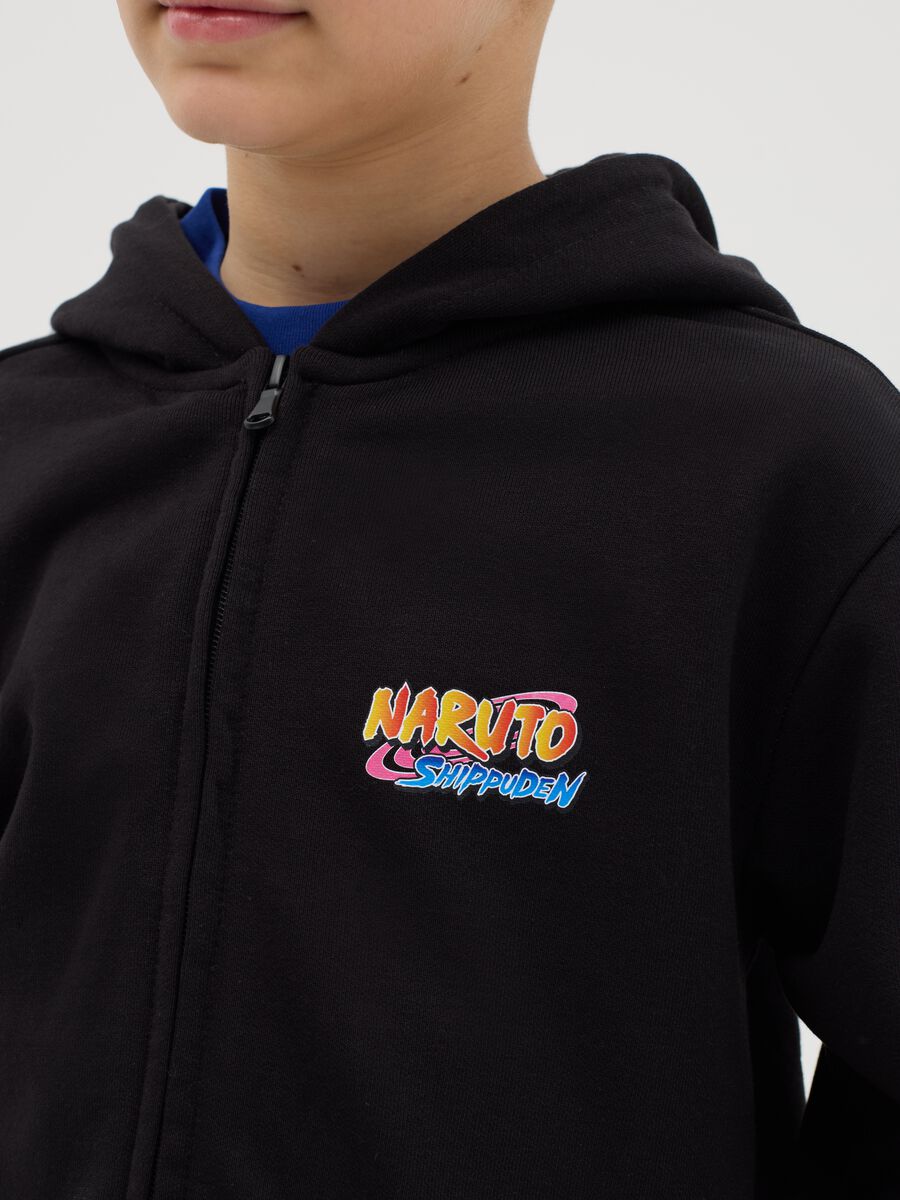 Full-zip sweatshirt with hood and Naruto print_1