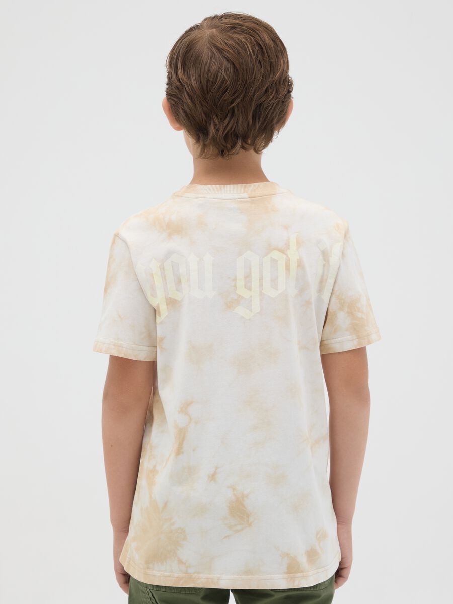 T-shirt da ragazzo in puro cotone multicolor regular fit con stampa_1