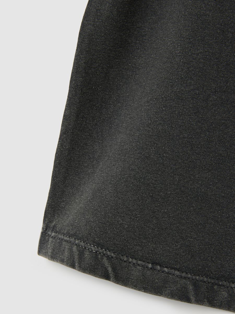 Girls' grey stretch cotton t-shirt_3