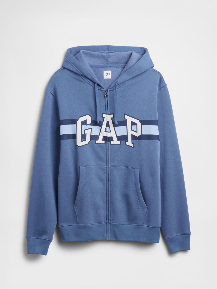 Blue hoodie with full zip closure_3