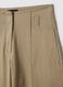 Pantaloni dritti beige in twill e cotone elasticizzato _1