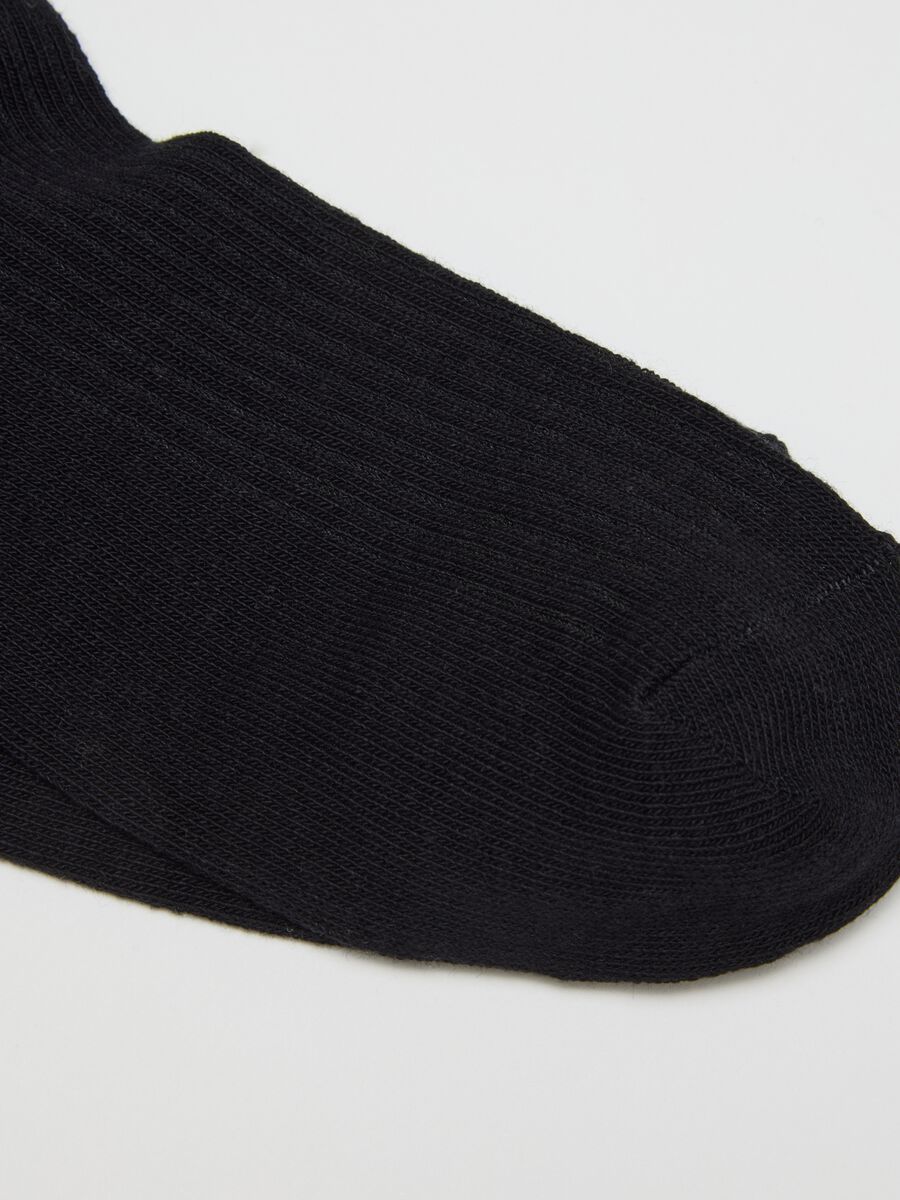 Multi-pack set of short black stretch cotton socks_2
