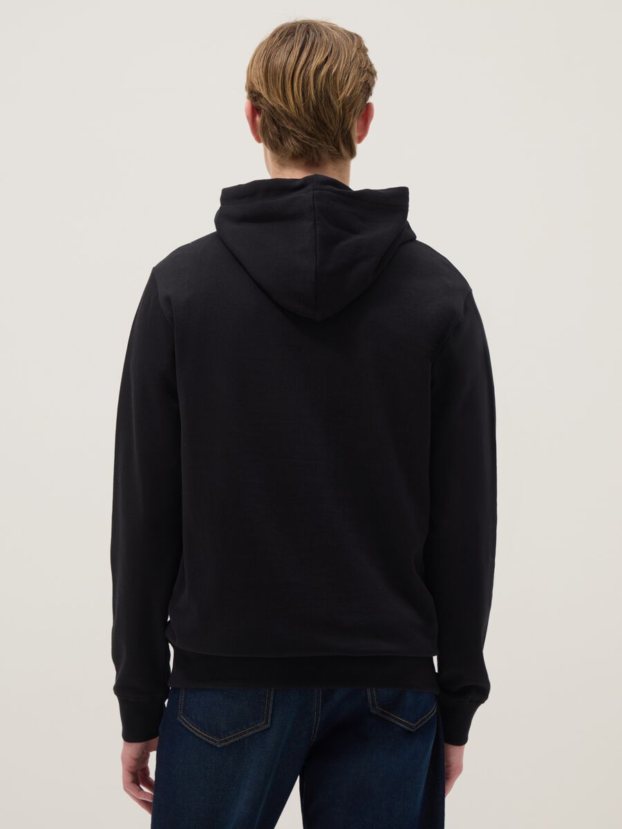 Felpa in puro cotone nera regular fit Hard Rock Cafe NY_2