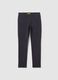 Blue Stretch Cotton Trousers Regular Fit_4