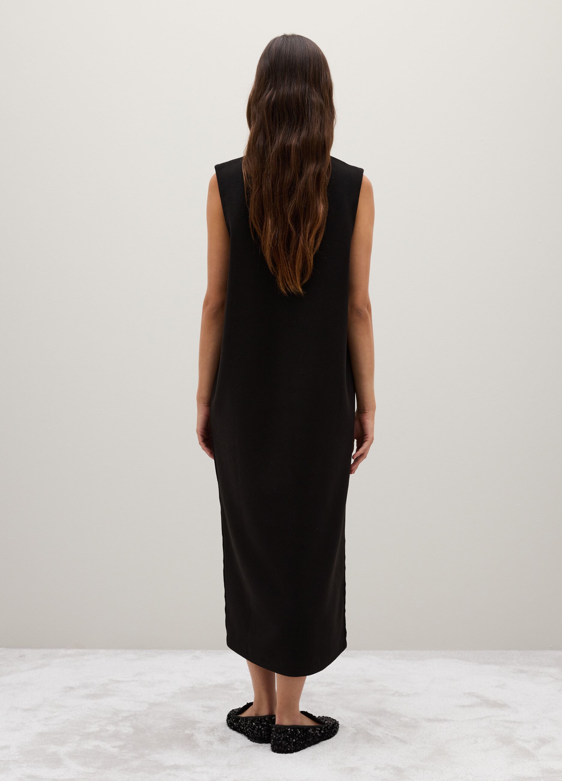 Long Sleeveless Black Dress
