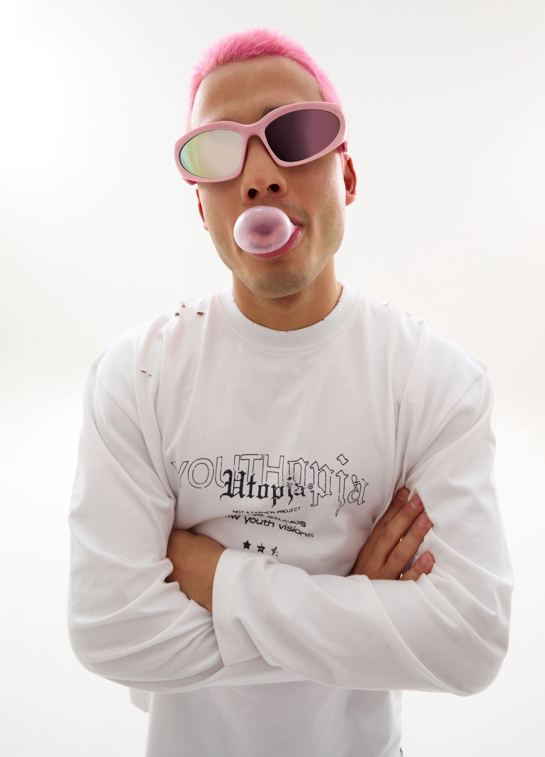 Graphic Long-Sleeved T-Shirt White