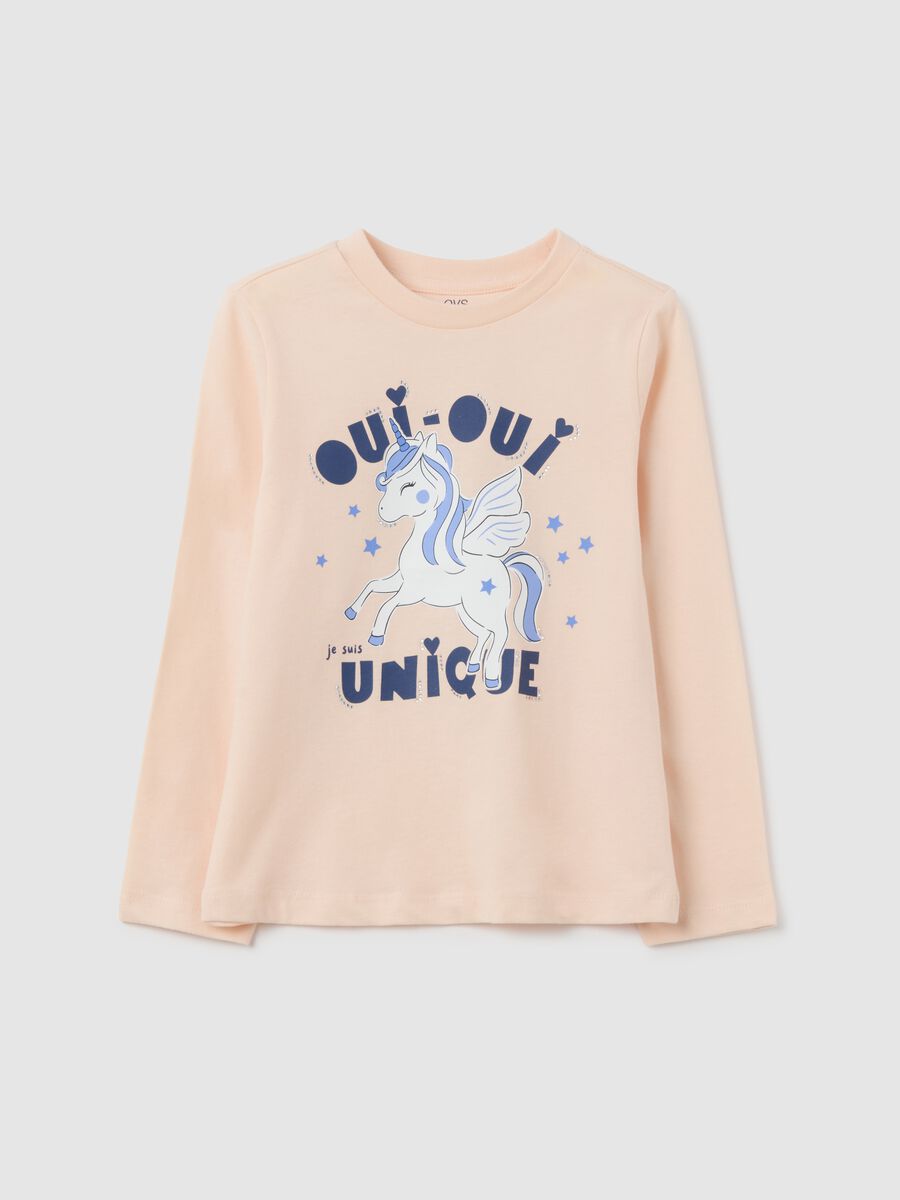 Girls' pink pure cotton top in regular fit_0