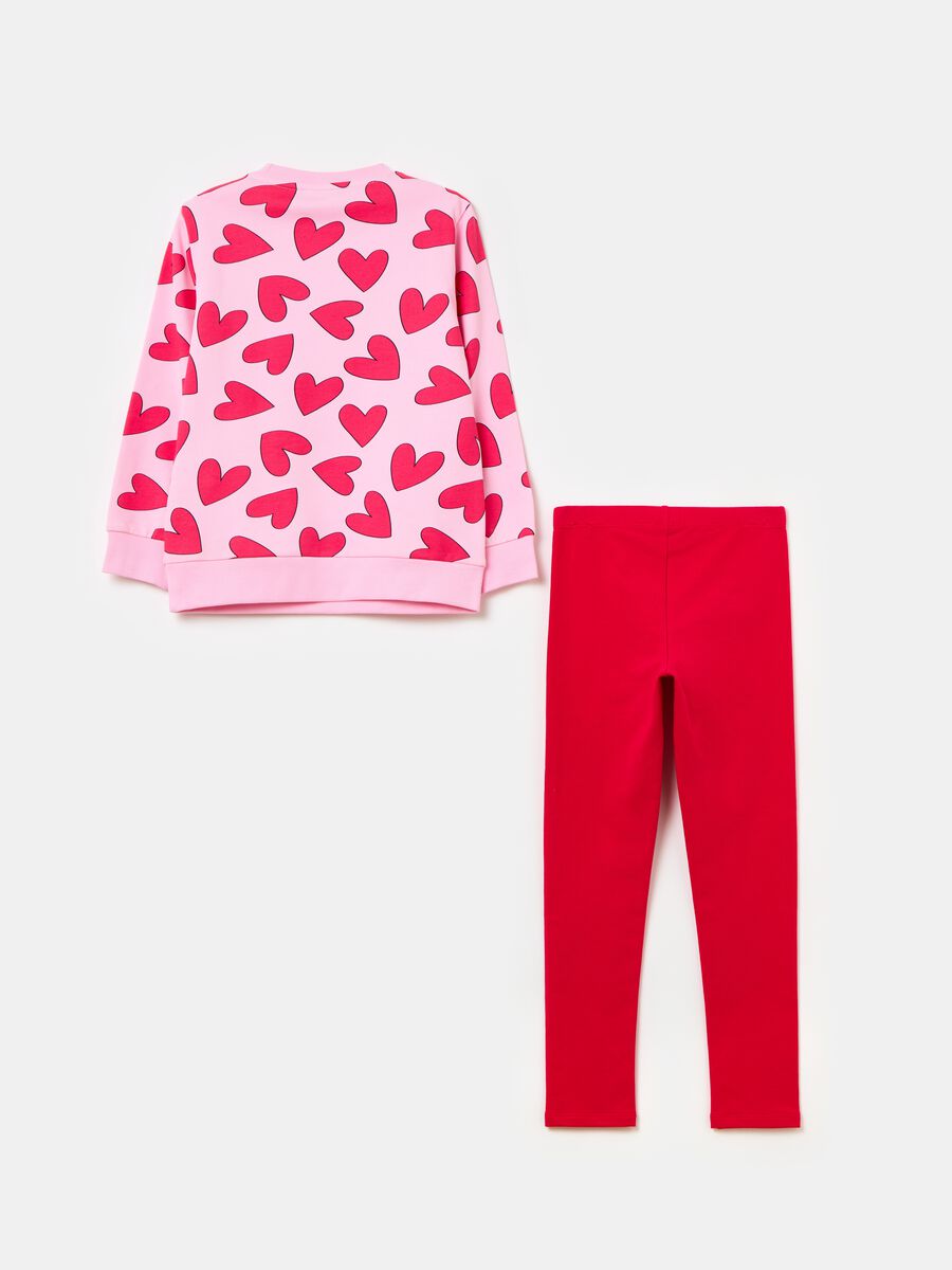 Jogging set con stampa Minnie e Topolino_1