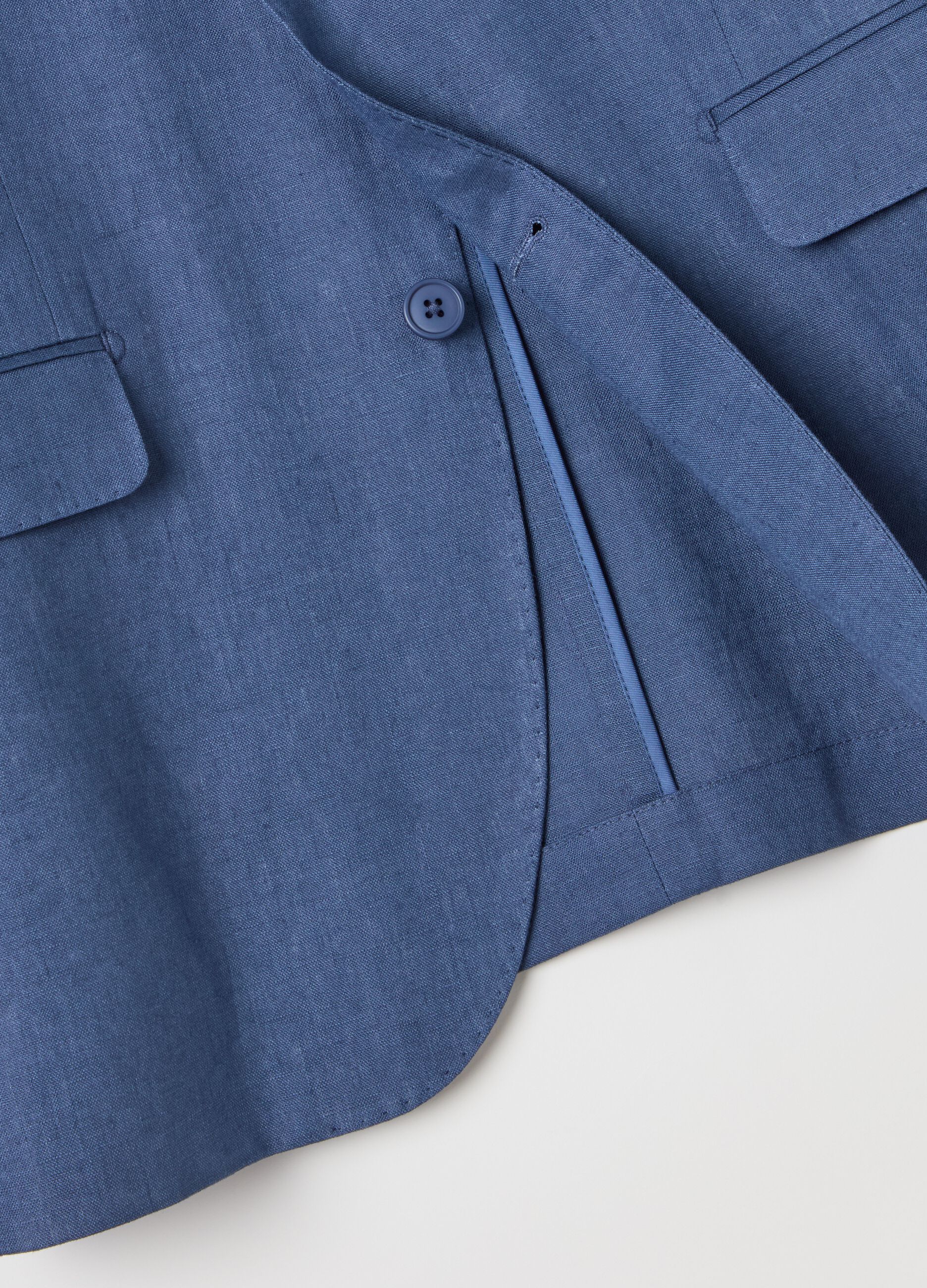 Blazer monopetto regular fit in lino Contemporary