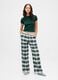 Green Check Cotton Pyjama_0
