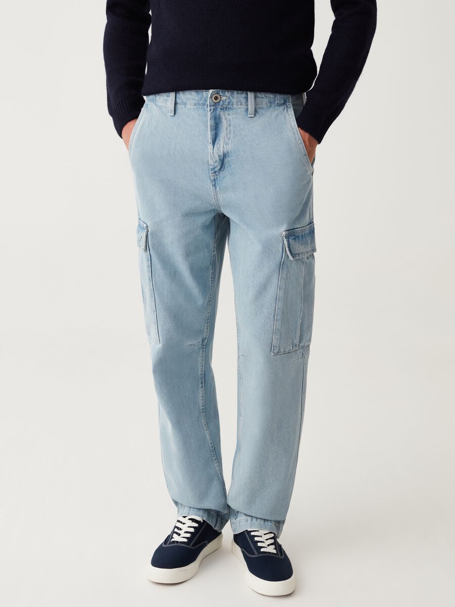 Jeans cargo acid wash_1
