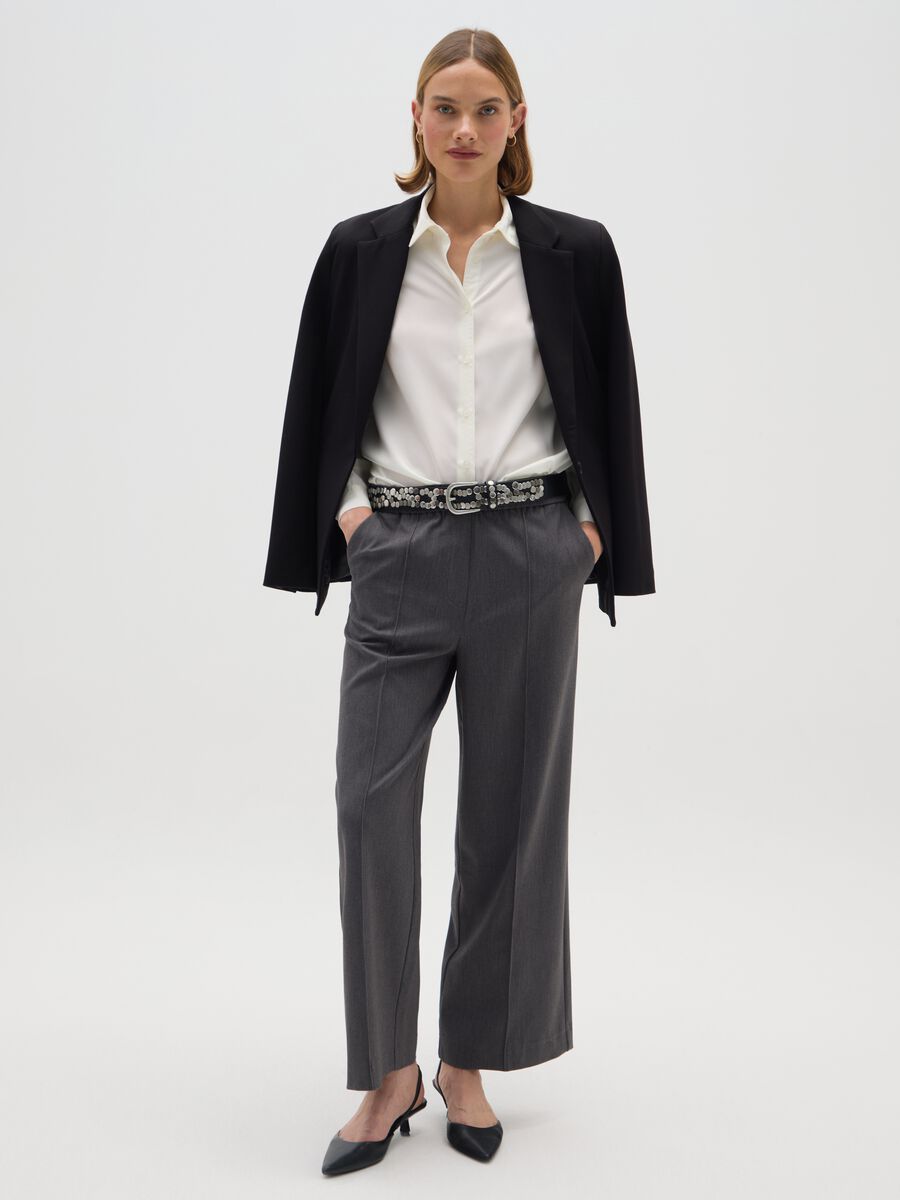Pantaloni grigi wide leg_0