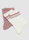 Three-pack of multicoloured striped socks in stretch organic cotton_2