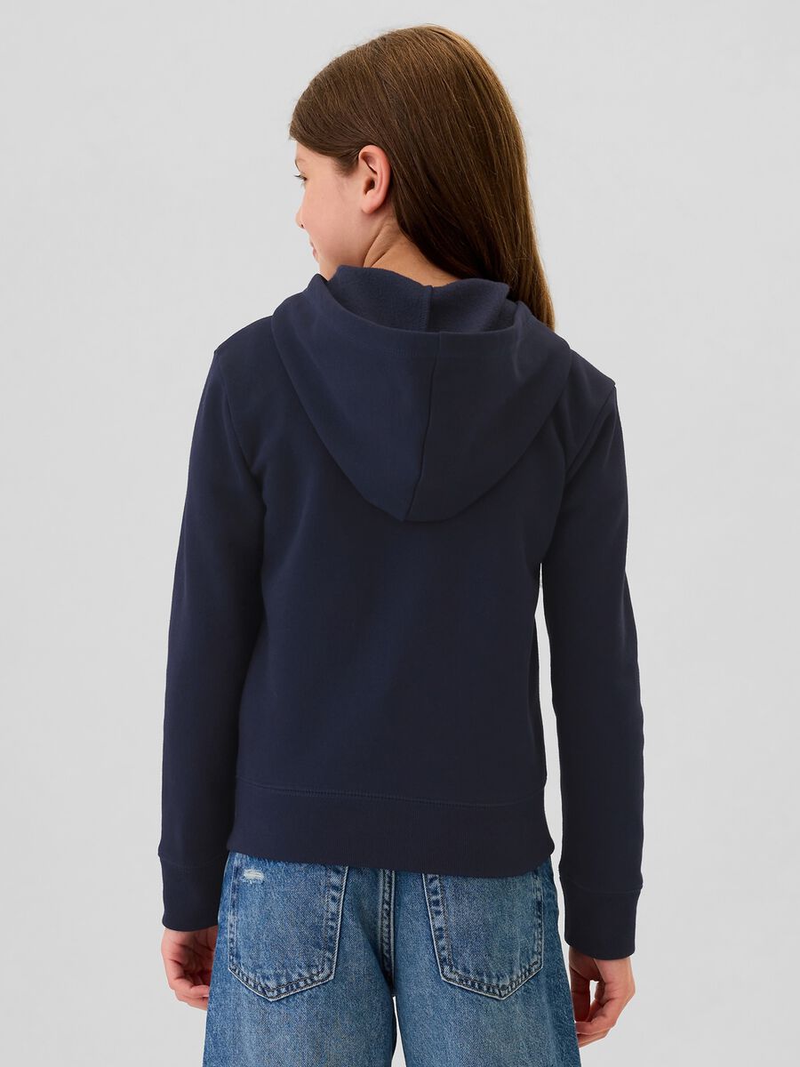 Full-zip con cappuccio e ricamo logo _2