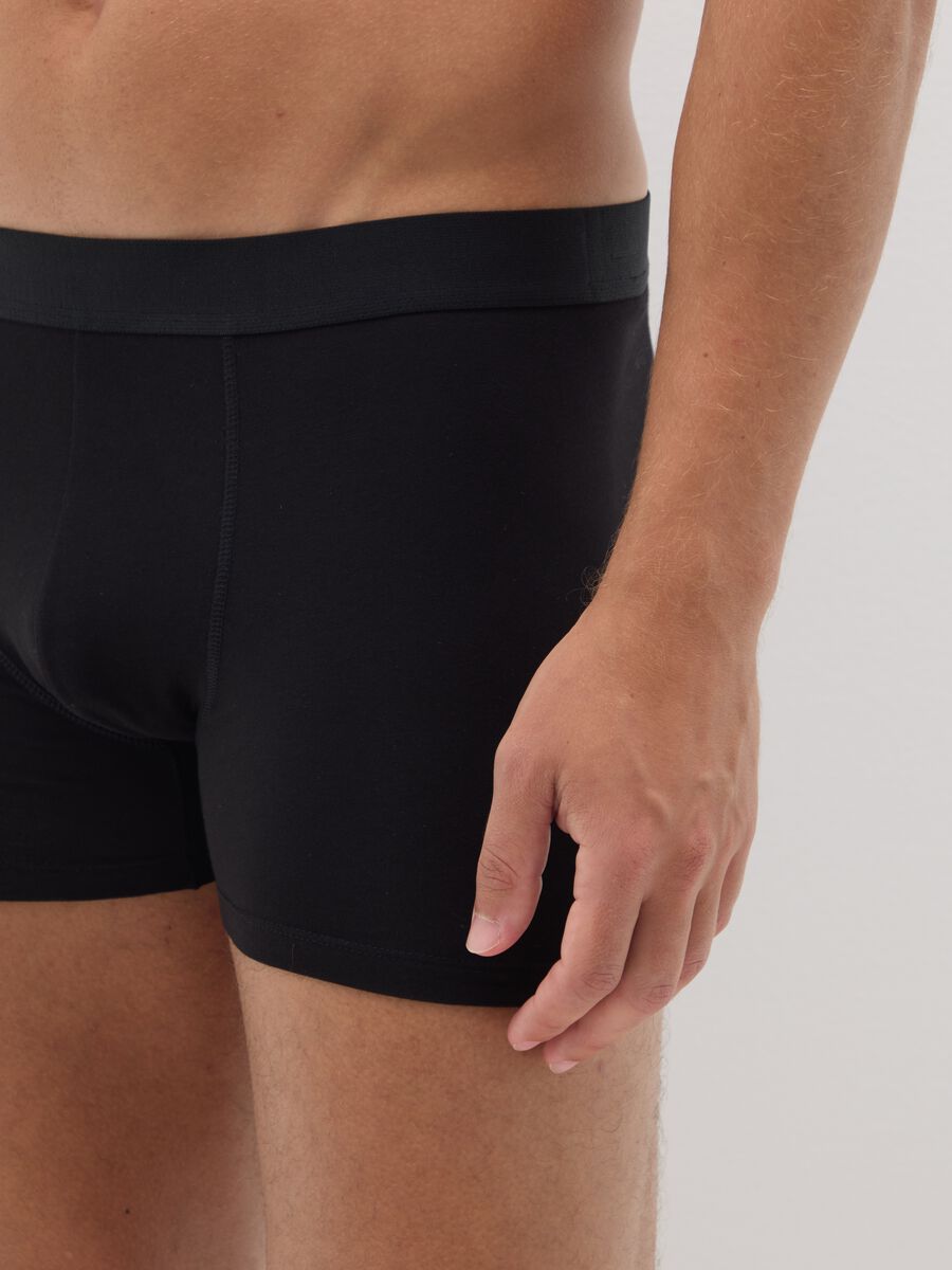 Set of three black stretch cotton regular fit boxers_3