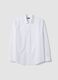White pure cotton shirt with classic collar_0