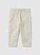 Children's Beige Linen Blend Trousers Regular Fit_1