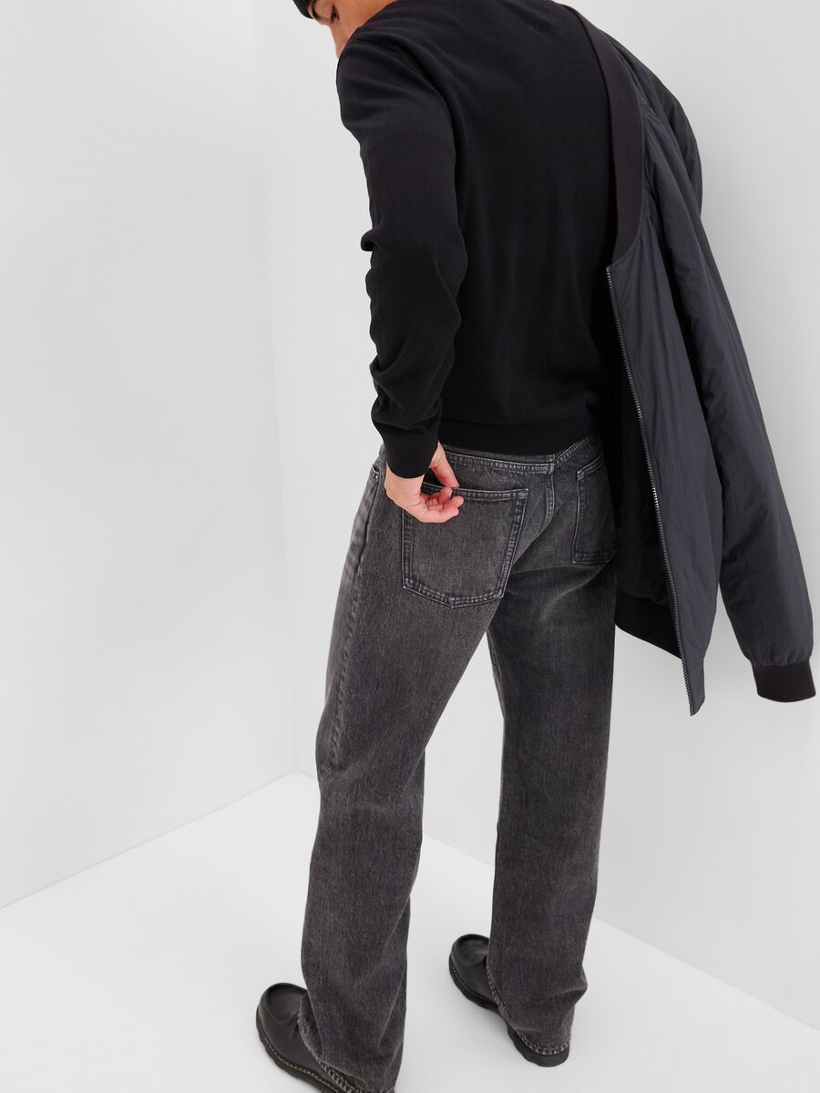 Jeans loose fit con vita media_1