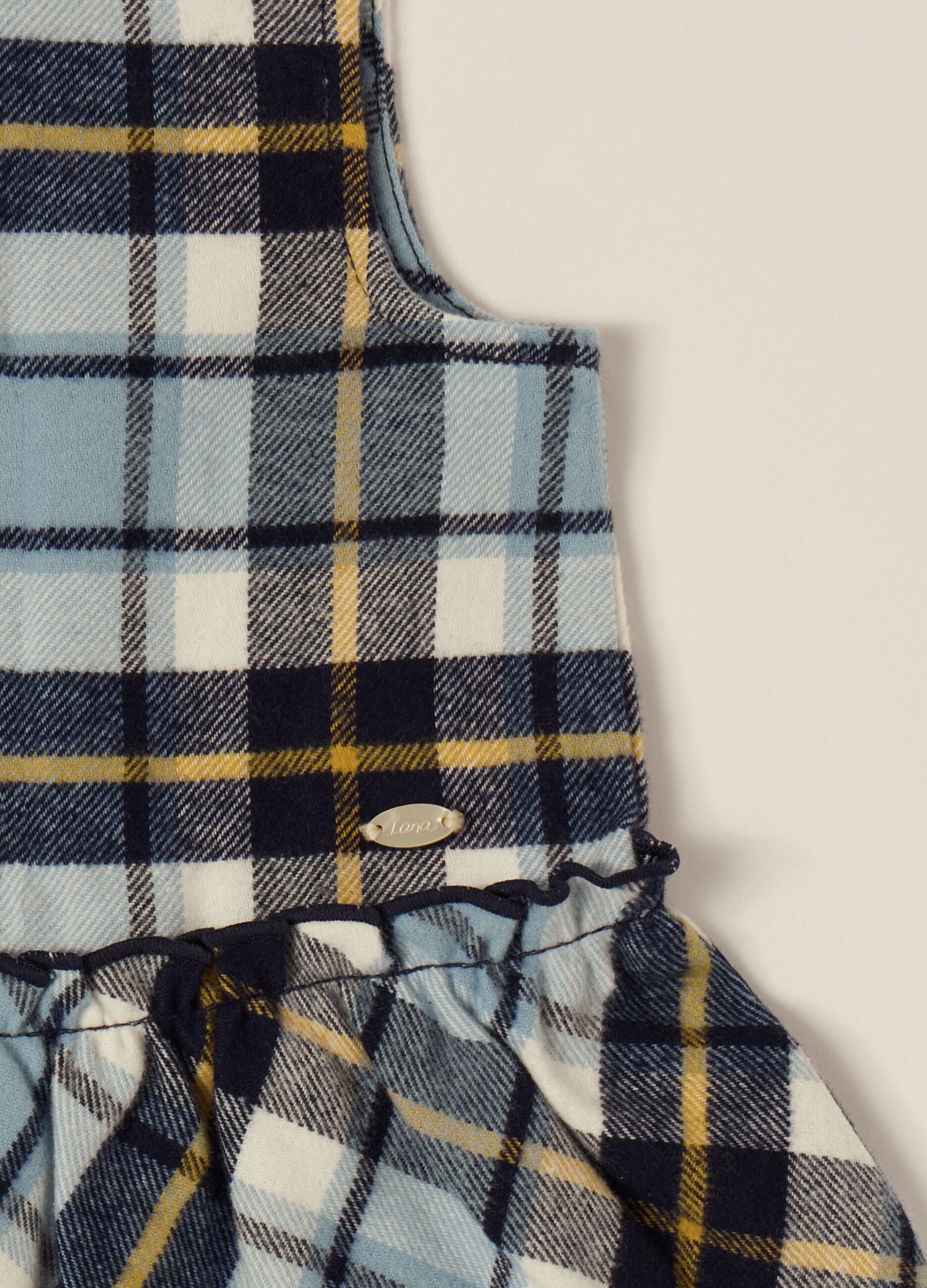 Blue cotton blend dress