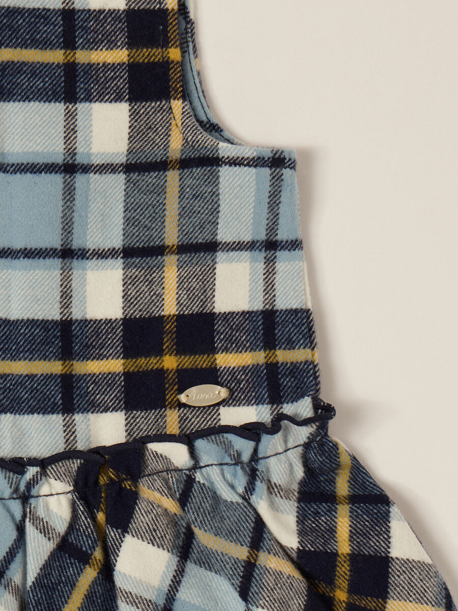 Blue cotton blend dress_2