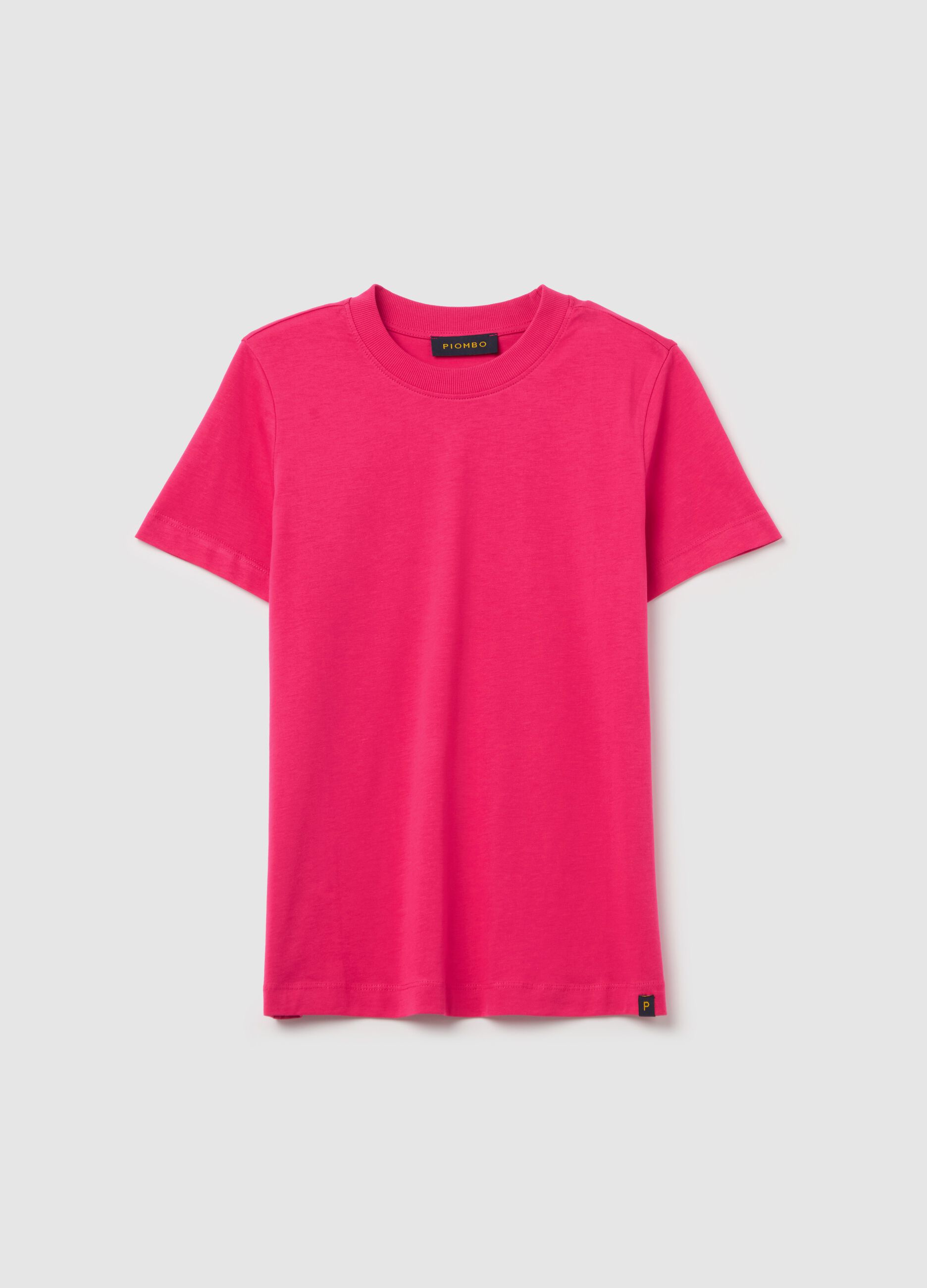 T-shirt girocollo in cotone