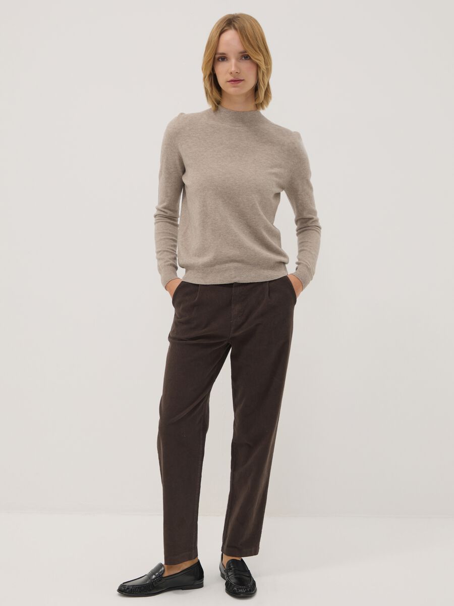 Beige viscose and wool-blend jumper_2