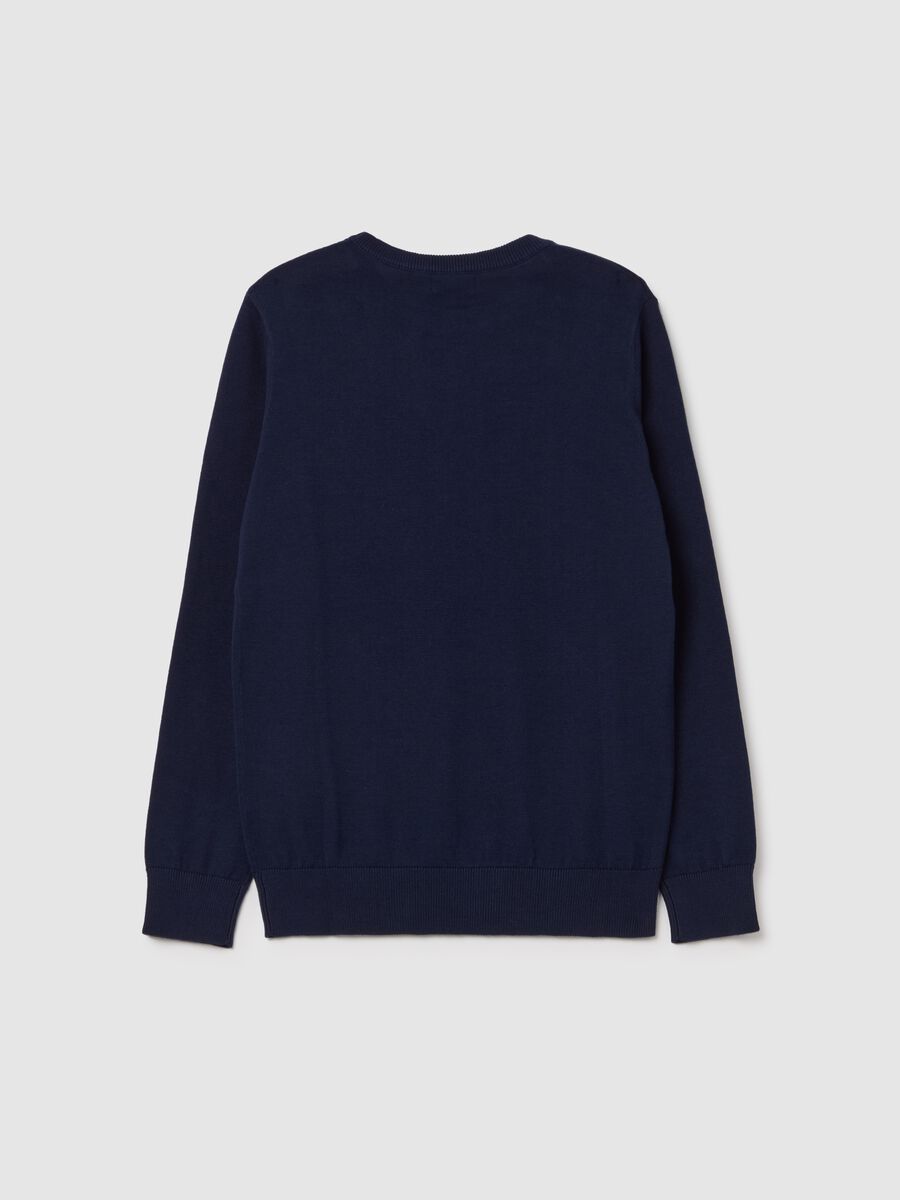 Solid colour cotton pullover_4
